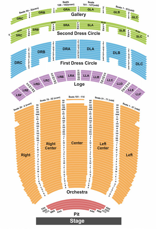 Fabulous Fox Theatre Spamalot Seating Chart